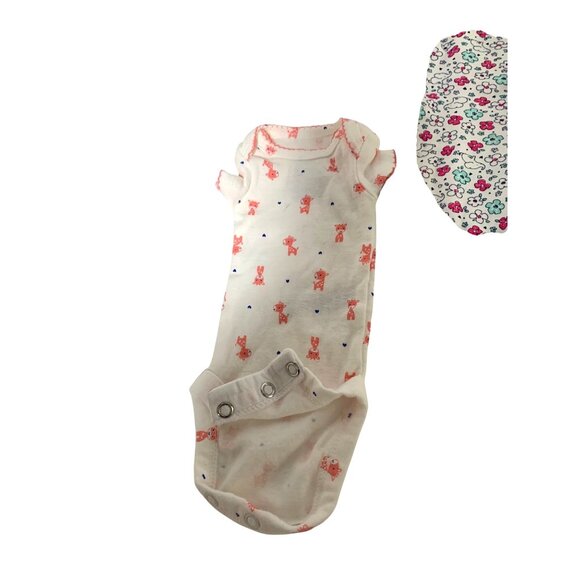 4 piece lot Girls Infant Baby Size Preemie pants 1 pece footed sleeper Bodysuit - Picture 6 of 6